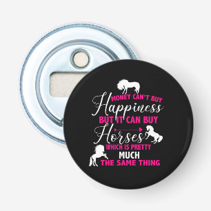 Money Can Buy Horses Hot Pink Bottle Opener