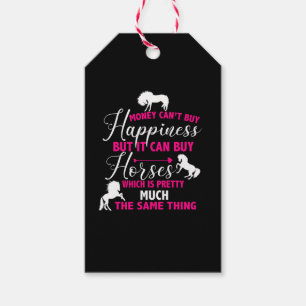Money Can Buy Horses Hot Pink Gift Tags