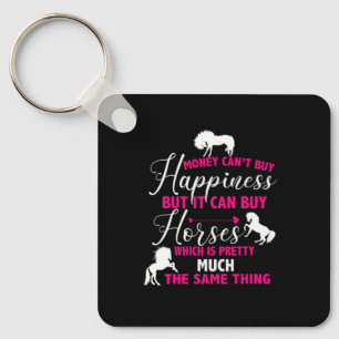 Money Can Buy Horses Hot Pink    Key Ring