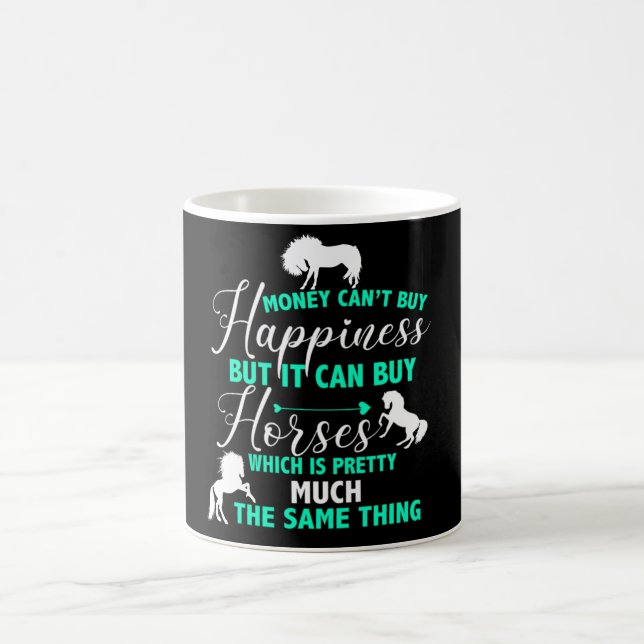 Money Can Buy Horses Mint Green   Coffee Mug (Center)