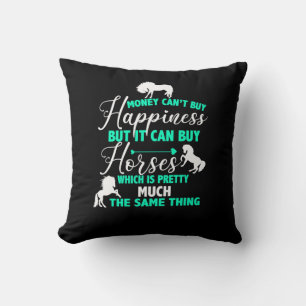 Money Can Buy Horses Mint Green     Cushion