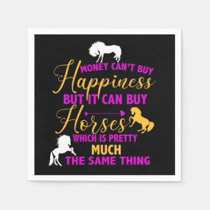 Money Can Buy Horses Purple Yellow   Napkin