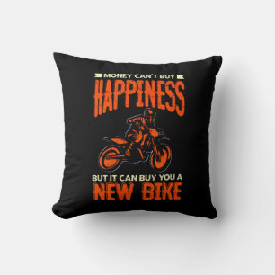 Money Can't Buy Happiness But New Bike Motorcycle  Cushion