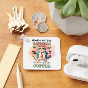 Money Can't Buy Happiness Funny Cat Lover Gift  Key Ring