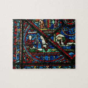 Money Changers in the Temple, detail from a window Jigsaw Puzzle