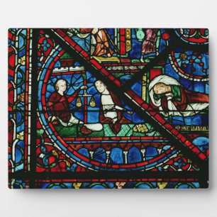 Money Changers in the Temple, detail from a window Plaque