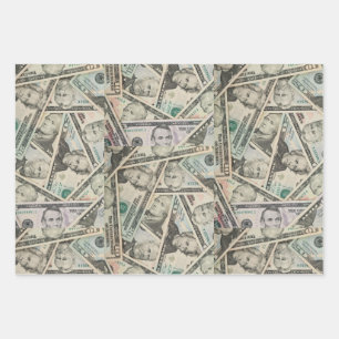 Money Currency  Wrapping Paper Sheet