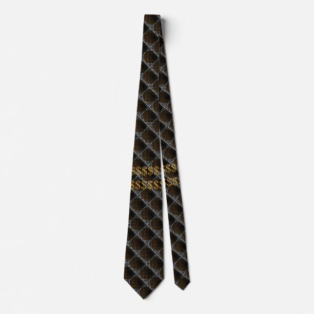 Money Designer Tie Fashion Trendy Financial Geek (Front)