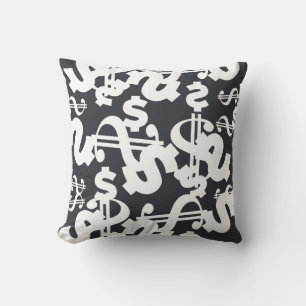 Money Dollar Pattern Throw Pillow Cushion