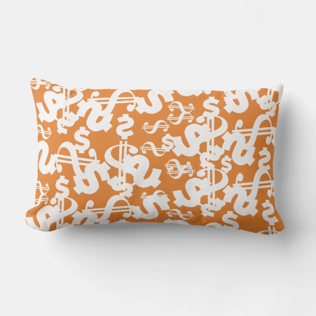 Money Dollar Pattern Throw Pillow Cushion (Front)