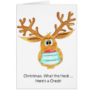 Money Enclosed Gift Card Rudolph Masked Reindeer