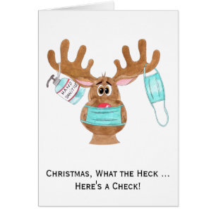 Money Enclosed Gift Card Rudolph Masked Reindeer