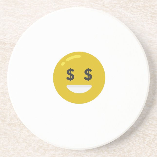 money eye emoji coaster (Front)