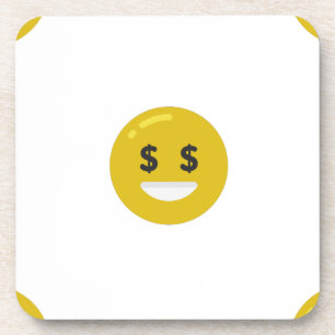 money eye emoji coaster