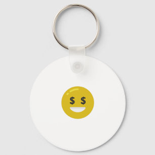 money eye emoji key ring