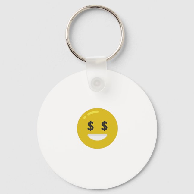 money eye emoji key ring (Front)