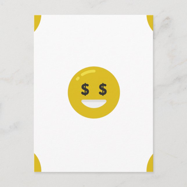 money eye emoji postcard (Front)