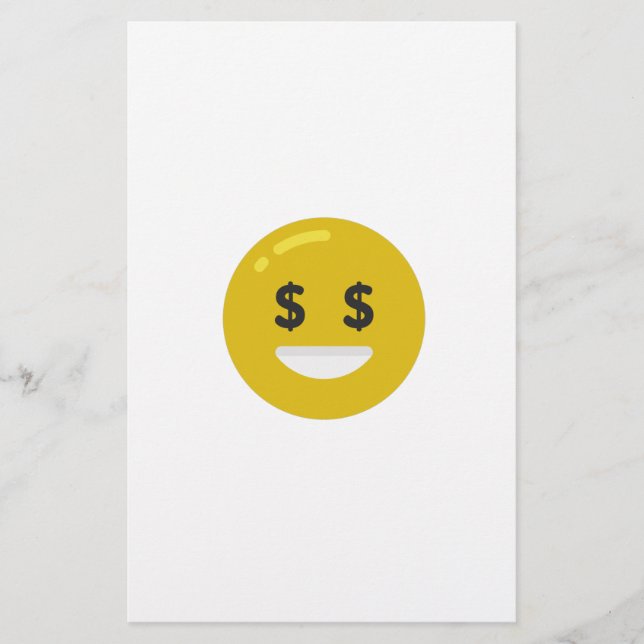 money eye emoji stationery (Front)