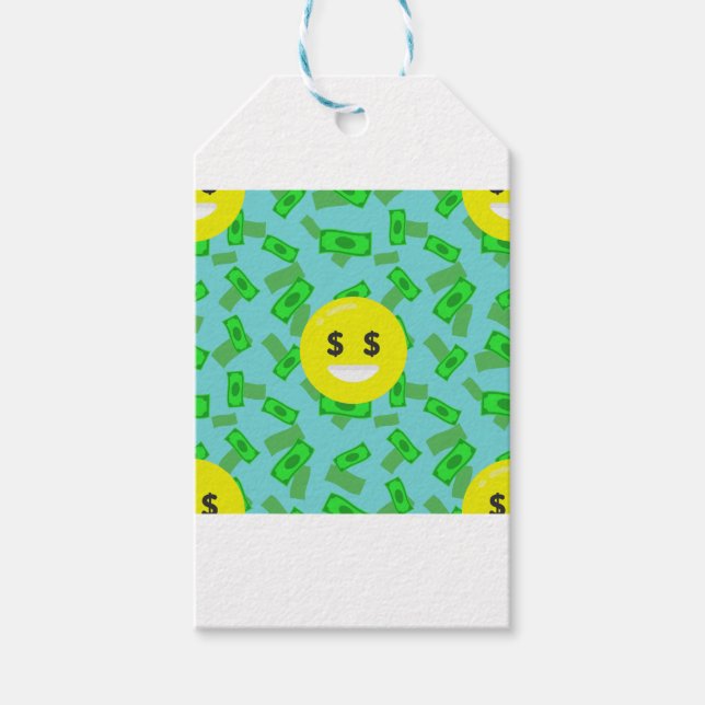 money eyed emoji gift tags (Front)