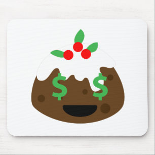 money eyes christmas pudding mouse pad