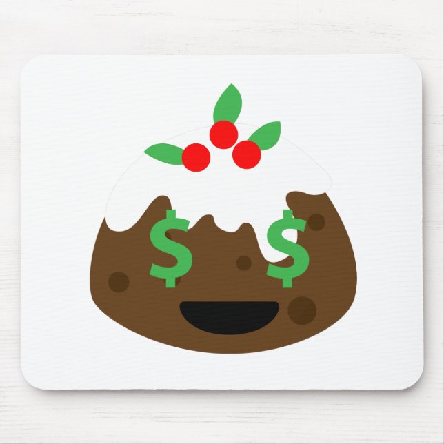 money eyes christmas pudding mouse pad (Front)