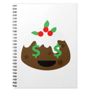 money eyes christmas pudding notebook