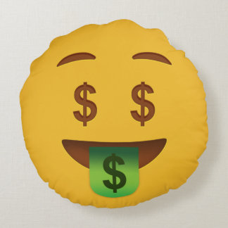 Money Face Emoji   Throw Pillow