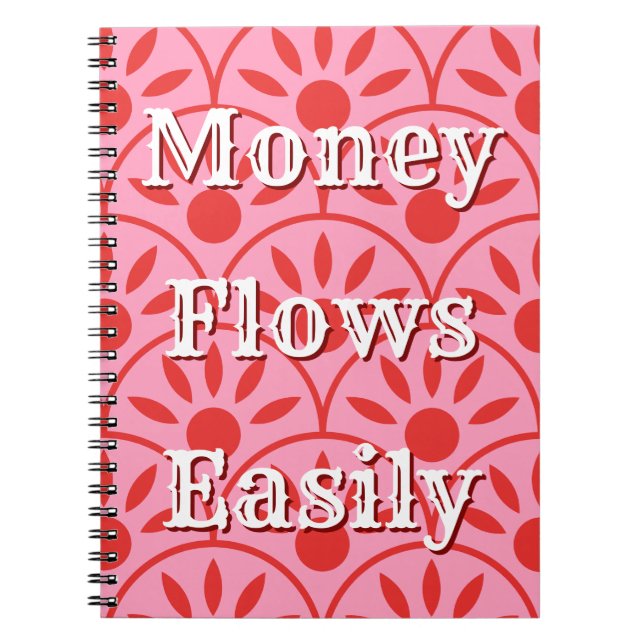 Money Flows Easily Money Affirmation Manifestation Notebook (Front)