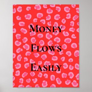 Money Flows Easily Money Affirmation Manifestation Poster