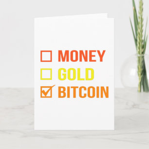 Money, Gold or Bitcoin Card