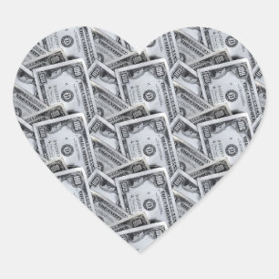 MONEY HEART STICKER