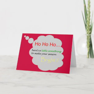 Money Ho Ho Ho Christmas Card