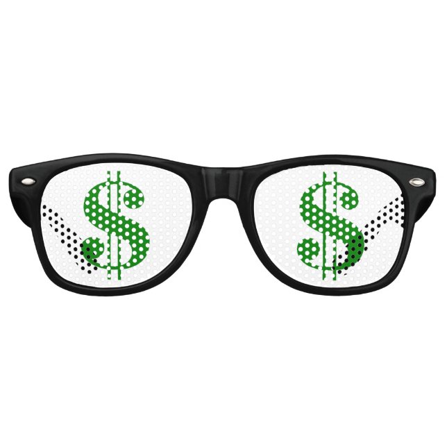 Money HungryAdult Retro Party Shades! Sunglasses (Front)