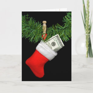 Money In Holiday Stocking Card