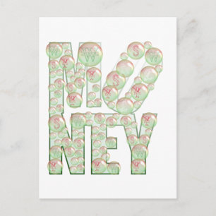 money is bubble postcard