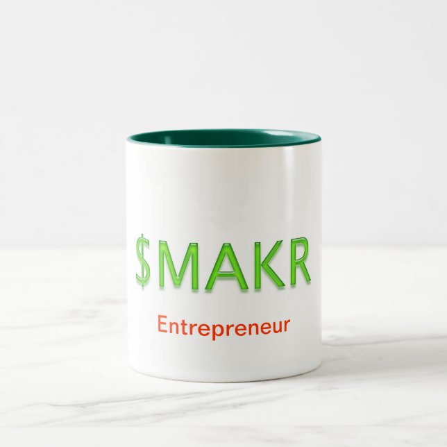 Money Maker Customisable Two-Tone Coffee Mug (Center)