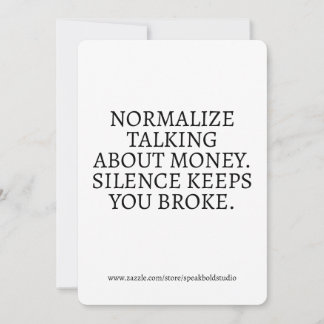 Money Mindset Motivation Card,Gift for Girl Boss Holiday Card