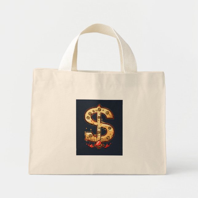 "Money Moves: Dollar Print Shopping Bag" Mini Tote Bag (Front)