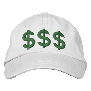 $$$ Money on My Mind Dollar Signs Embroidered Hat