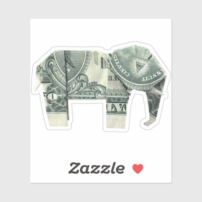 Money Origami Elephant (Sheet)