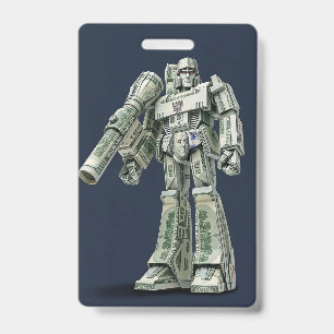 Money Origami Mega Tron Robot ID Badge
