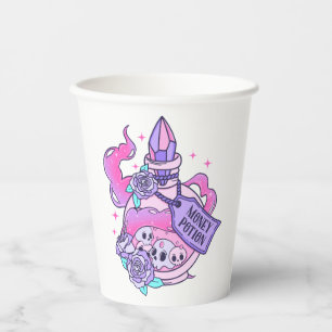 Money Potion Cute Pink Halloween Potion Bottle Paper Cups