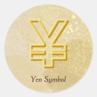 Money Reiki Infused Yellow Yen Symbol