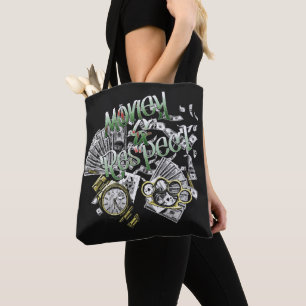Money & Respect - Urban Streetwear Design Tote Bag