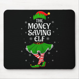 Money Saving Elf Christmas Family Girls Women Elf  Mouse Pad