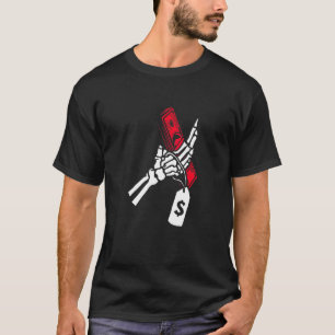 Money Skeleton Hand Cash Millionaire Business Cryp T-Shirt