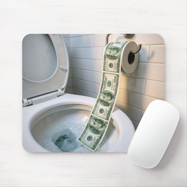 Money Toilet Paper Roll Mouse Pad (With Mouse)