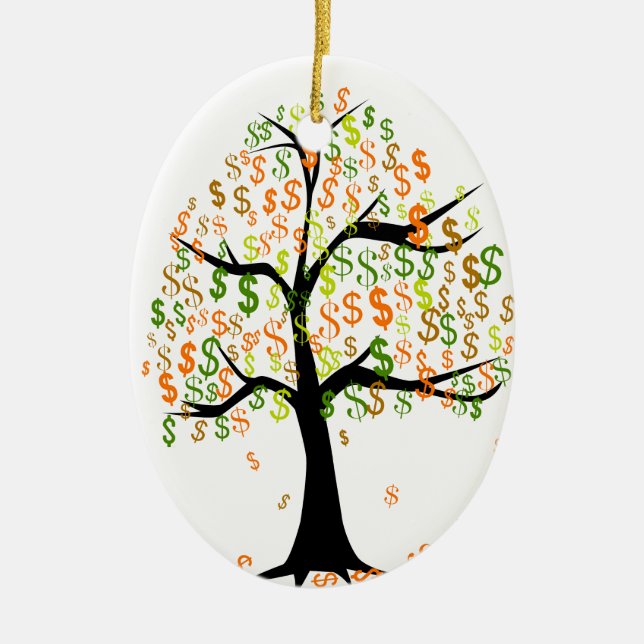 Money Tree Ceramic Tree Decoration (Front)
