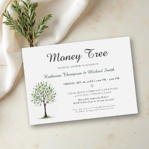Money Tree Elegant Couple Wedding Bridal Shower Invitation