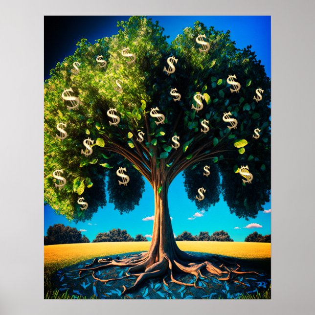 Money Tree Prosperity Wealth Abundance Blessing Poster (Front)